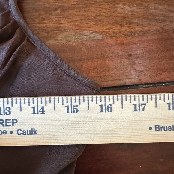 J.Crew 100% Silk Chocolate Brown Midi Dress Size 8 Spaghetti Strap VNeck A-Line - Picture 8 of 8